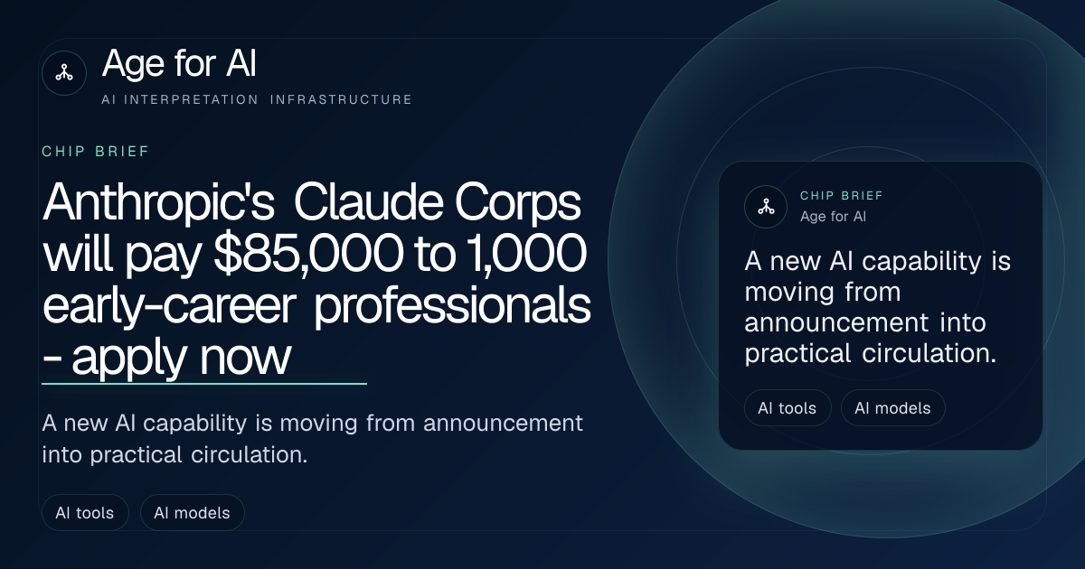 Anthropic's Claude Corps will pay $85,000 to 1,000 early-career professionals - apply now