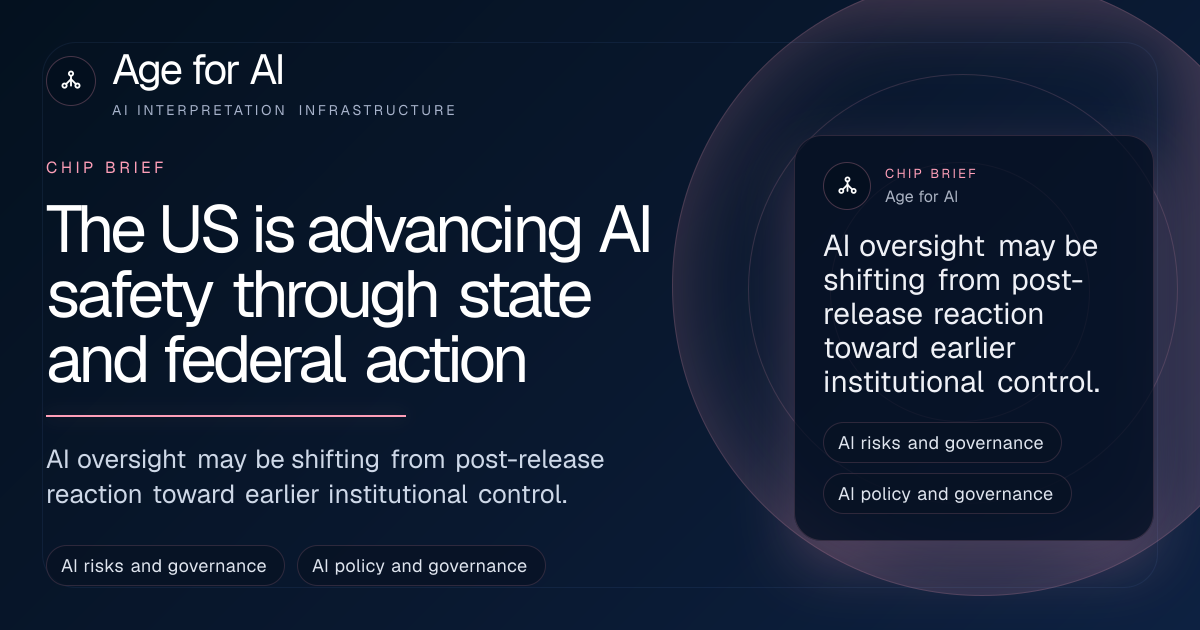 The US is advancing AI safety through state and federal action