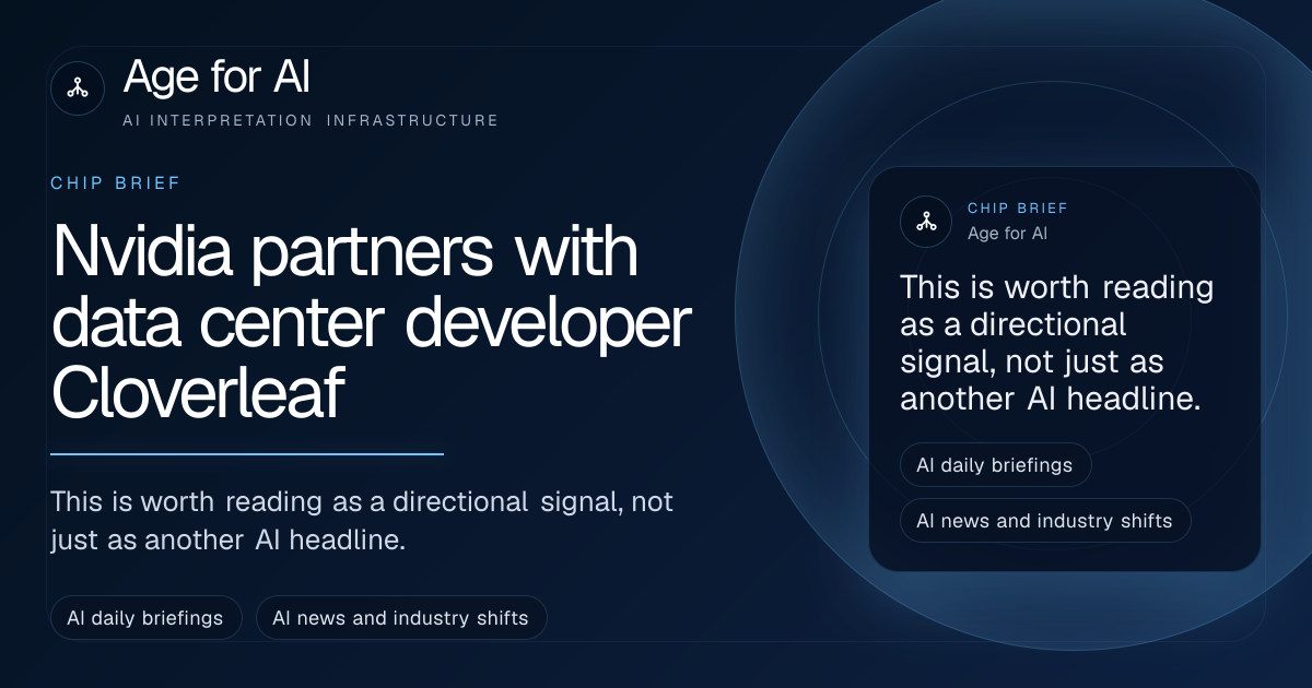 Nvidia partners with data center developer Cloverleaf